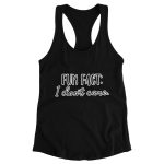 Fun Fact I Don't Care Racerback Tank - Cool Tank - Trendy Workout Tank