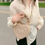 Chic Summer 2023 Heart-Shaped PU Leather Shoulder Bag for Women - Image 3