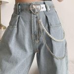 Hip Hop Punk Silver Metal Pearl Chain Belt for Jeans - Image 3
