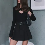 Heart Knit Hollow-Out Sweater with Flare Sleeves - Image 5