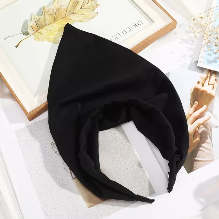 Chic Solid Color Polyester Hairband for Women - Image 5