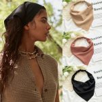 Chic Summer Chiffon Triangle Hair Scarf - Elastic Bandana-Style Hairband for Women - Image 3