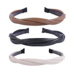 Elegant PU Leather Braided Headband - Image 6