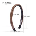 Elegant PU Leather Braided Headband - Image 7