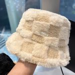 Chic Winter Warm Plaid Lamb Wool Bucket Hat for Women - Image 4