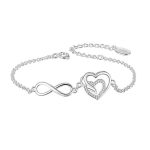 Elegant 925 Sterling Silver Heart-Shaped Zircon Bracelet - Image 4