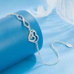 Elegant 925 Sterling Silver Heart-Shaped Zircon Bracelet - Image 3