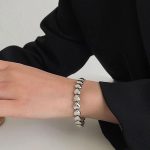 Luxurious 925 Sterling Silver Thick Heart Chain Bracelet - Image 3