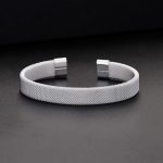 Elegant Stainless Steel Mesh Cuff Bracelet for Women - Image 4
