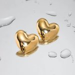 18K Gold PVD Plated Stainless Steel Heart Stud Earrings