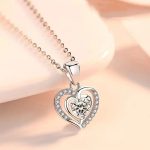 Double Love Crystal Pendant Necklace for Women - Image 3