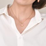 Gold Color Heart Love Tulip Pendant Necklace - Image 3