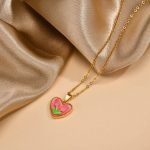Gold Color Heart Love Tulip Pendant Necklace - Image 5