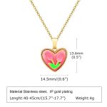 Gold Color Heart Love Tulip Pendant Necklace - Image 6