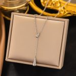 Water Drop Minimalist Titanium Steel Necklace - Image 3