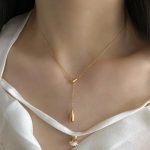 Water Drop Minimalist Titanium Steel Necklace - Image 2