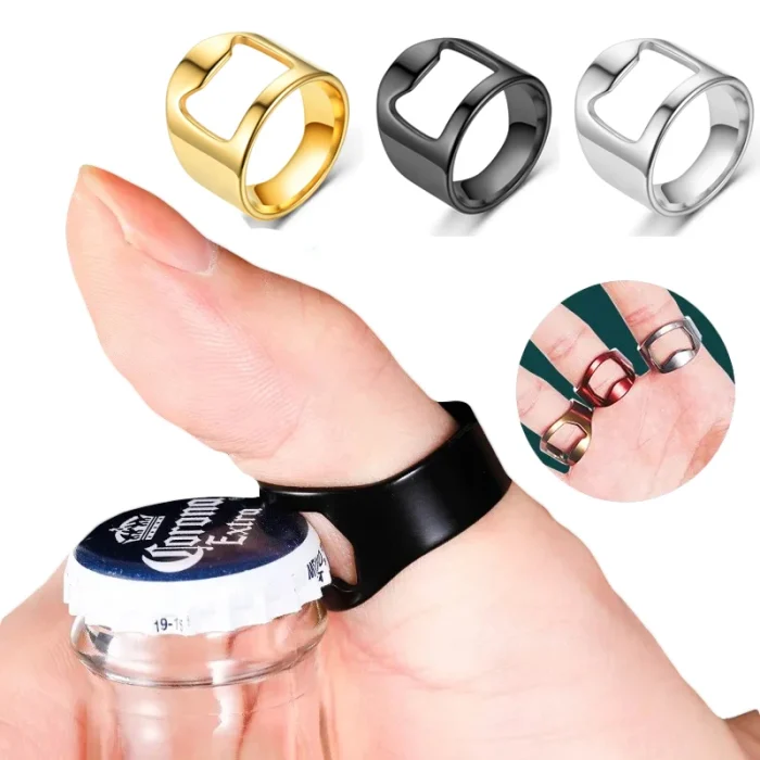 Stainless Steel Punk Ring Bottle Opener - Party Essential, Fashionable Beer Accessory - Image 6